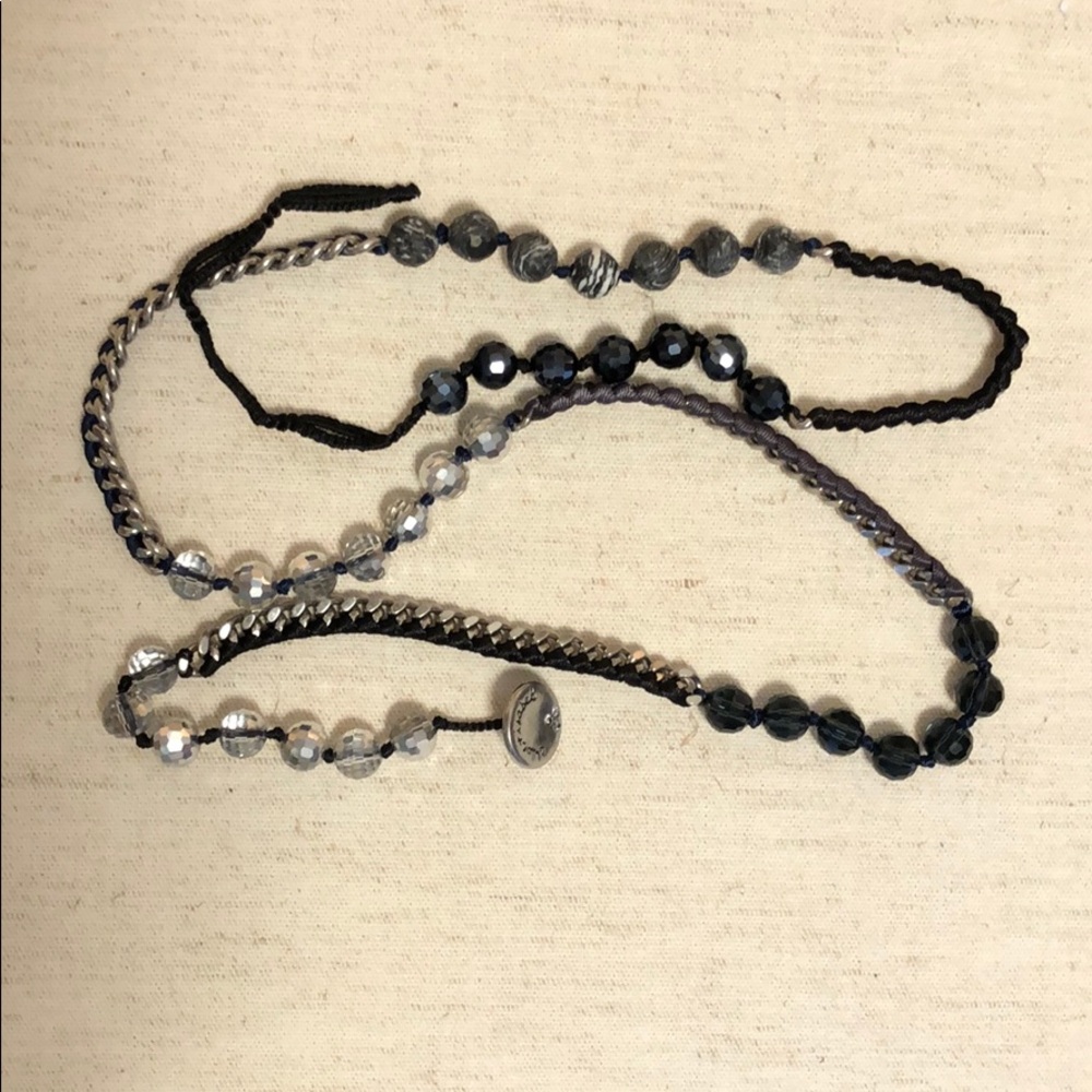 Chloe + Isabel bead & ribbon wrap bracelet